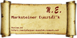 Marksteiner Euszták névjegykártya